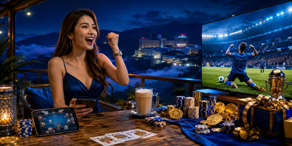 Pengguna Malaysia menikmati permainan poker dan blackjack kasino di Genting Highlands